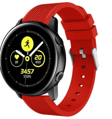 Curea ceas Smartwatch Samsung Galaxy Watch 4, Watch 4 Classic, Gear S2, iUni 20 mm Silicon Sport Red