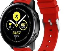 Curea ceas Smartwatch Samsung Galaxy Watch 4, Watch 4 Classic, Gear S2, iUni 20 mm Silicon Sport Red